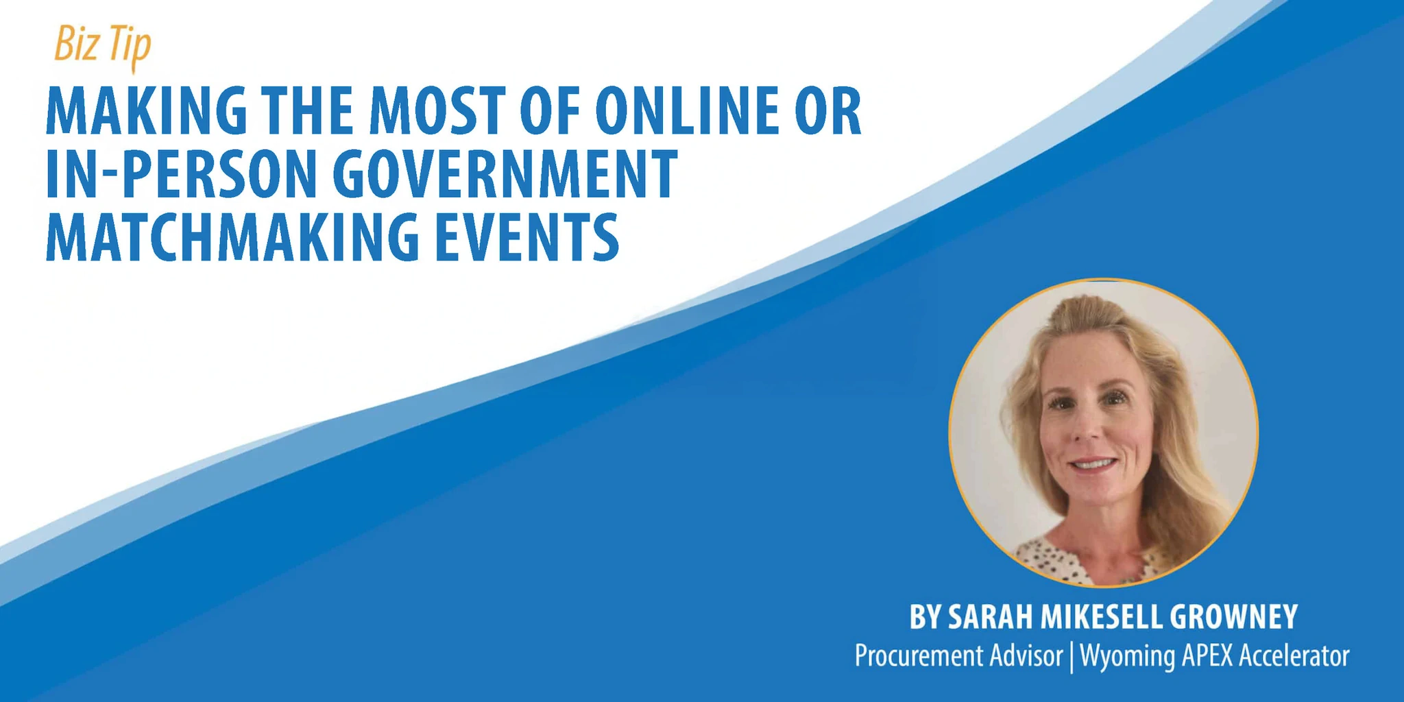 Making the Most of Online or In-Person Government Matchmaking Events