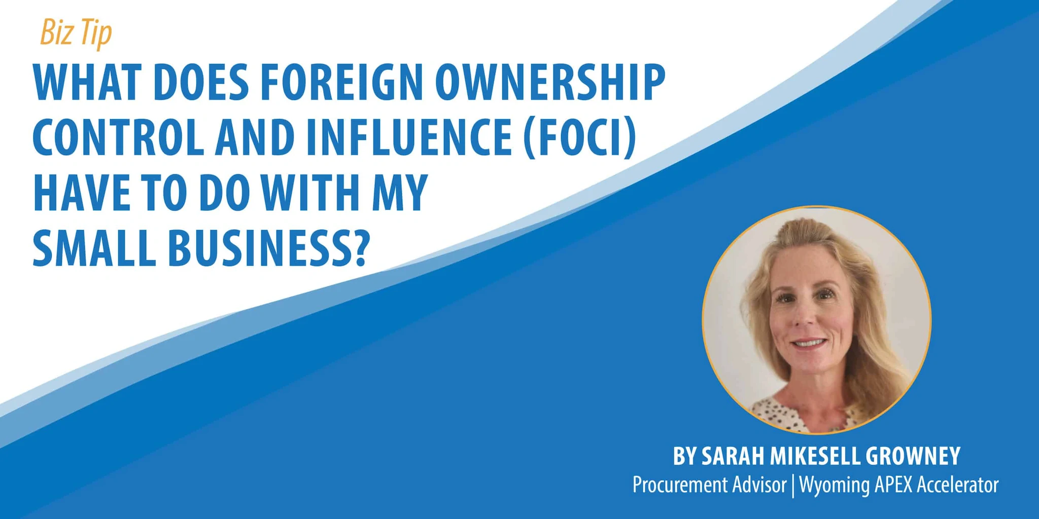 What Does Foreign Ownership Control and Influence (FOCI) Have To Do With My Small Business?