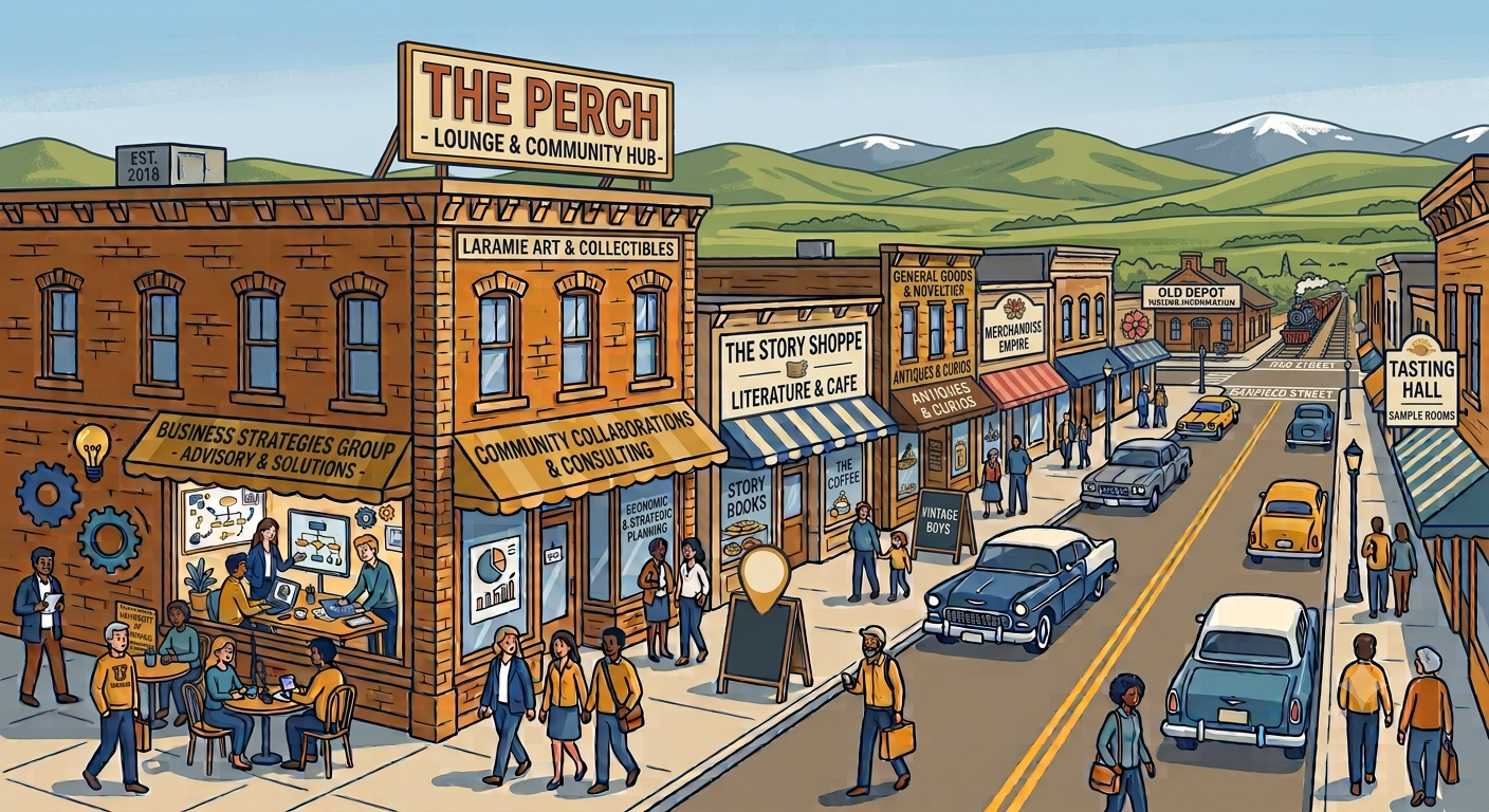 fictional wyoming downtown