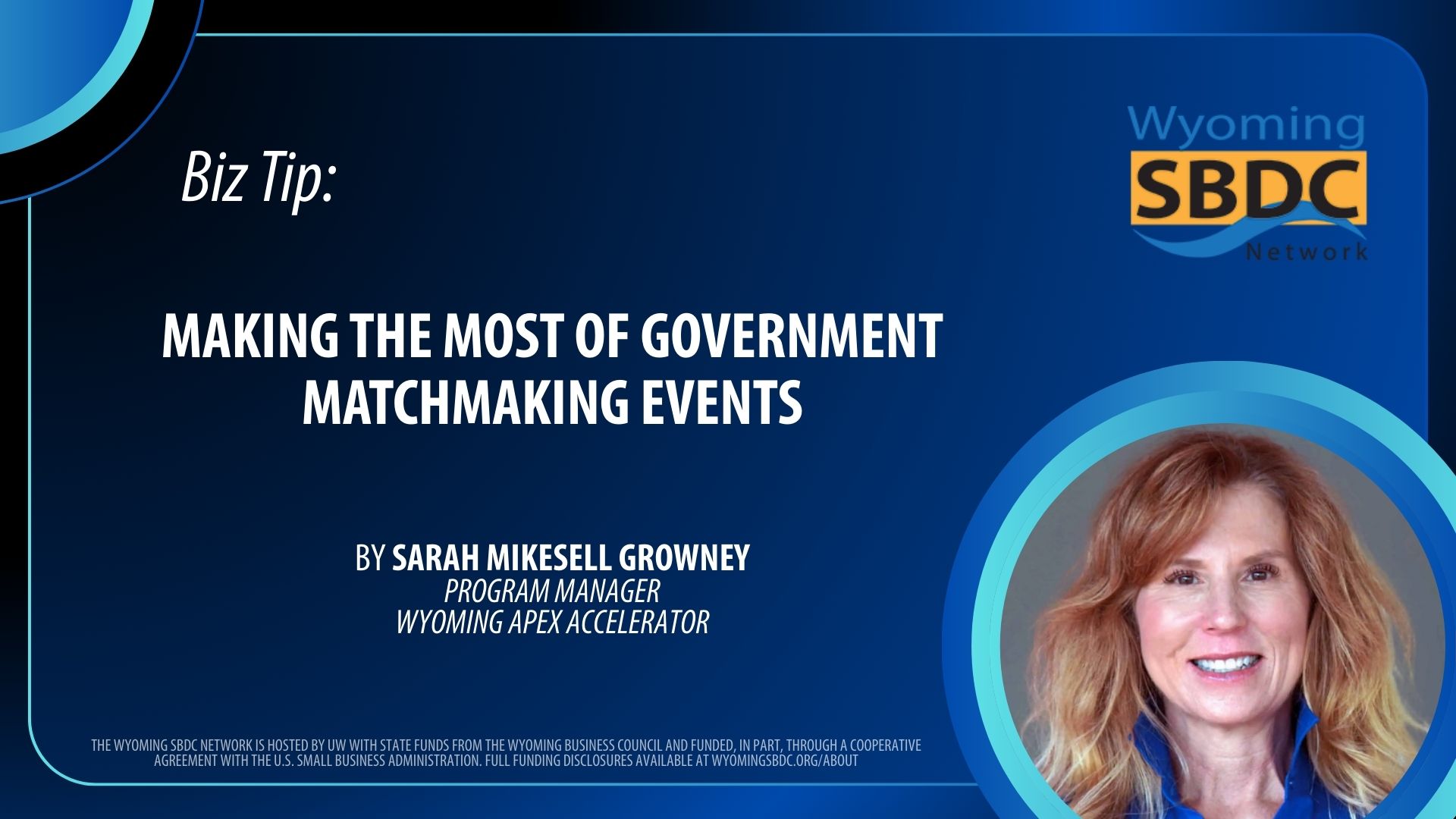 Making the Most of Online or In-Person Government Matchmaking Events